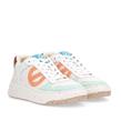No Name - Sneakers - Bridget Grain White Orange Fluo - Photo