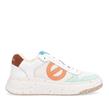 No Name - Sneakers - Bridget Grain White Orange Fluo - Photo