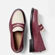 Duke and Dexter - Mocassins - Penny Loafer Cranberry and White - Photo