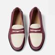 Duke and Dexter - Mocassins - Penny Loafer Cranberry and White - Photo