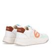 No Name - Sneakers - Bridget Grain White Orange Fluo - Photo