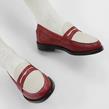 Duke and Dexter - Mocassins - Penny Loafer Cranberry and White - Photo