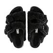 Birkenstock - Sandale - Arizona Big Buckle Shearling Teddy Black - Photo