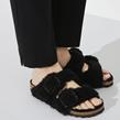 Birkenstock - Sandale - Arizona Big Buckle Shearling Teddy Black - Photo