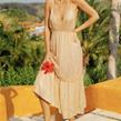 Sundress - Robe - Cirka Long Gold - Photo