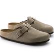 Birkenstock - Sabot - Boston Suede Taupe - Photo