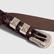 Heimstone - Ceinture - Texane Léopard Bordeaux  - Photo