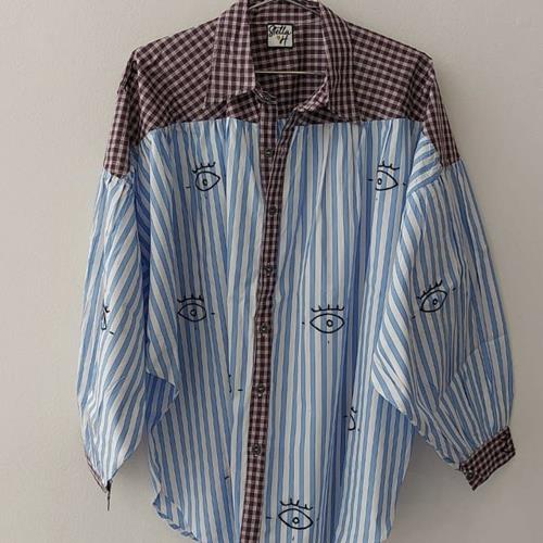 Stella H - Chemise - Cherifa Bleu Prune - Photo 1