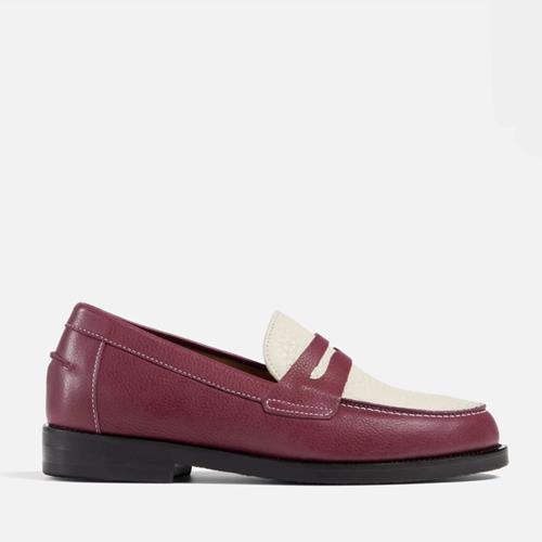 Duke and Dexter - Mocassins - Penny Loafer Cranberry and White - Photo 1