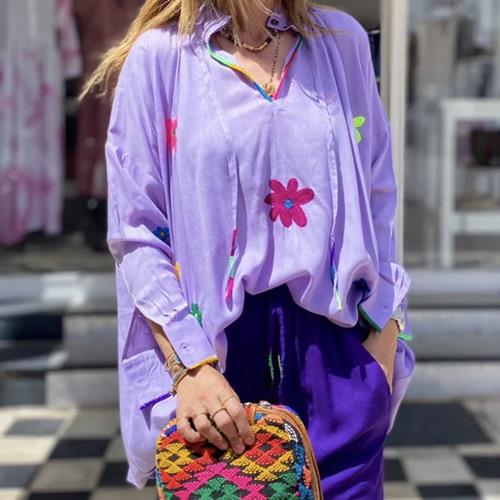 Stella H - Blouse - Axel Flower Violet - Photo 1