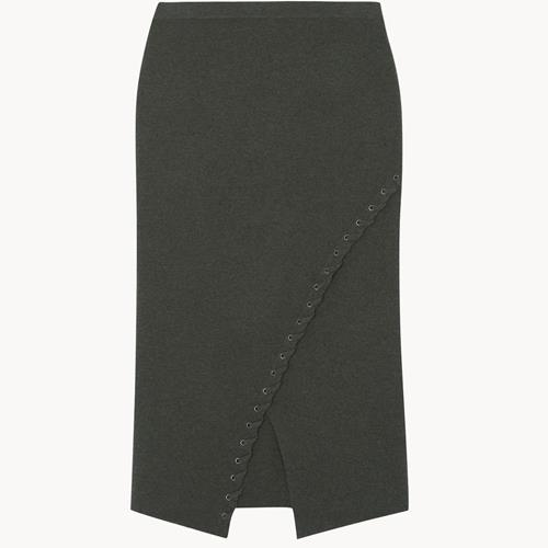 Kujten - Jupe - Solange Lacets Kaki Foncé - Photo 1