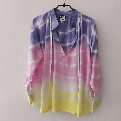 Stella H - Blouse - Axel Tie Die Rose Jaune - Photo 1