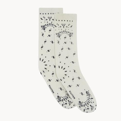 Kujten - Chaussettes - Sig Bandana Blanc  - Photo 1