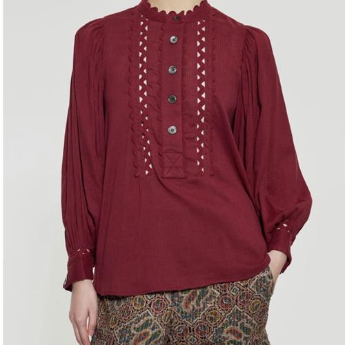 Antik Batik - Blouse - Aya Blouse Burgundy - Photo 1