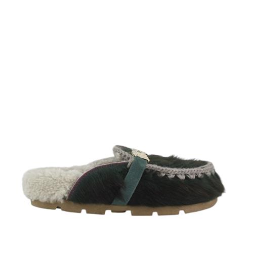 MOU - Mules - Winter Bio Ponyskin Green  - Photo 1