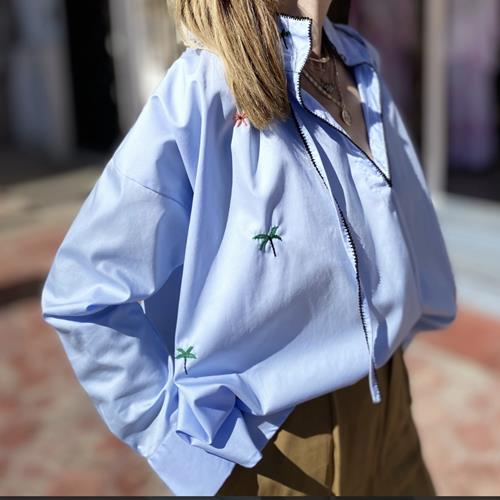 Stella H - Blouse - Axel Big Sun Bleu Ciel - Photo 1