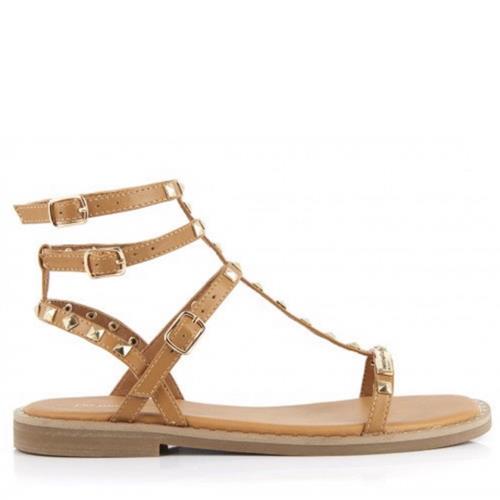 les tropeziennes sandales spartiates clous calix corail featsy