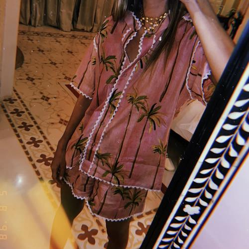 Victoria Leivissa - Ensemble - Palm Tree Set Pink - Photo 1