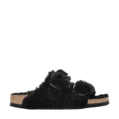 Birkenstock - Sandale - Arizona Big Buckle Shearling Teddy Black - Photo 1