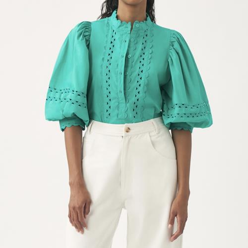 Antik Batik - Blouse - Rodo Blouse Aqua - Photo 1