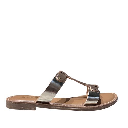 mules en cuir or semerdjian Ada Platino