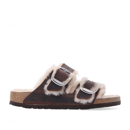 Birkenstock - Sandale - Arizona Bb Shearling Brown - Photo 1