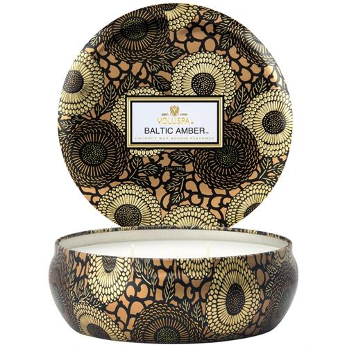 Voluspa - Bougie - 3 Wick Tin Baltic Amber - Photo 1