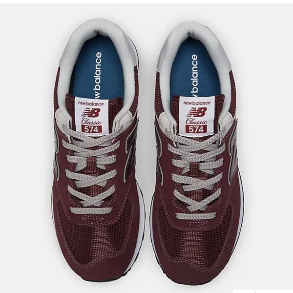 Baskets bordeaux femme New Balance 574 Burgundy running sneakers