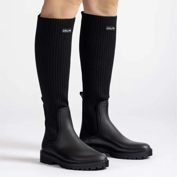 bottes de pluie caoutchouc pour femme mode unisa Falerce Black