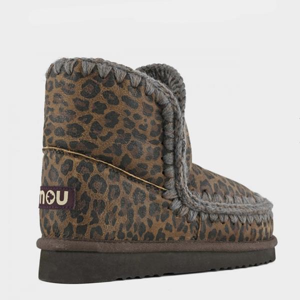 boots fourrees mou leopard Eskimo 18 Vintage Print