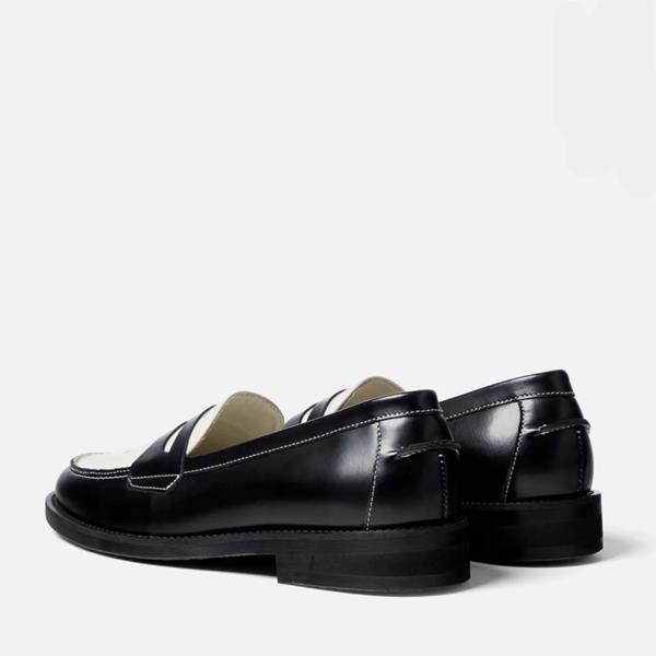 mocassins blanc et noir duke and dexter Penny Loafer Black Cherry