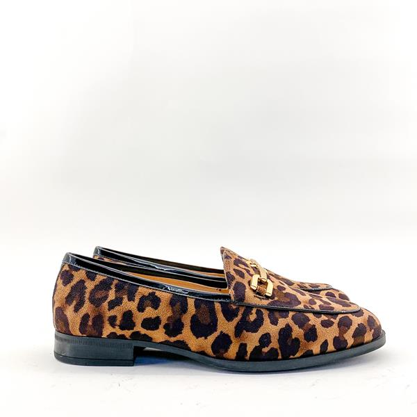 mocassin femme leopard